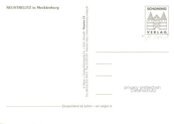Neustrelitz Markt Rathaus Schlosspark Orangerie Sta – Bild 2