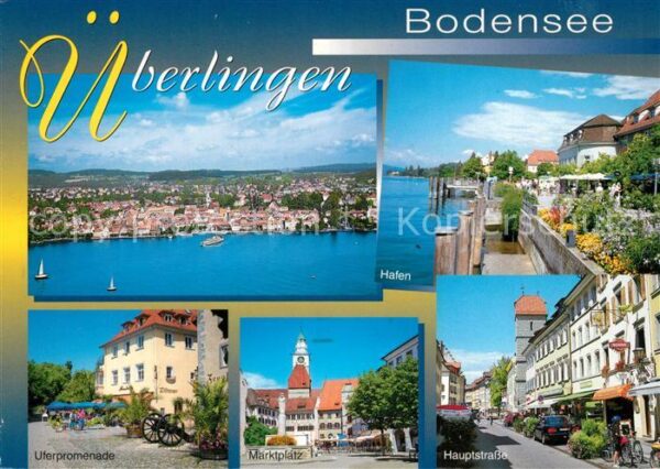 Ueberlingen Bodensee Hafen Fliegeraufnahme Marktplatz Uferpr