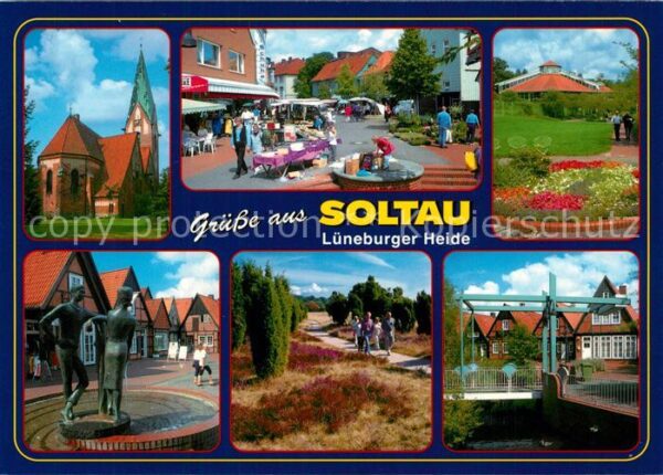 Soltau Brunnen Kirche Brücke Heide