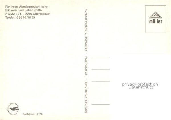 Oberwoessen Hochplatte Post-Erholungsheim Bäckerei – Bild 2
