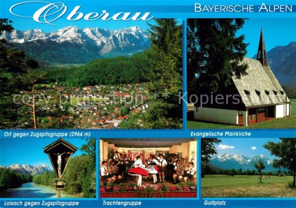 Oberau Berchtesgaden Zugspitzgruppe Pfarrkirche Golfplatz Tr