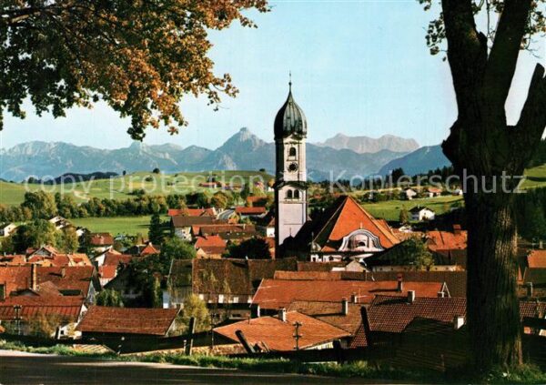 Nesselwang mit Säuling und Zugspitze