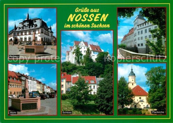 Nossen Rathaus Markt Schloss Pfarrrkirche