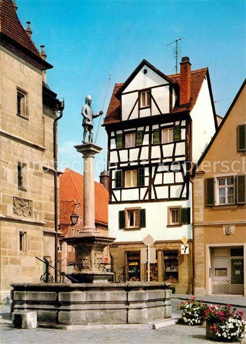 Weissenburg Bayern Schweppermann-Brunnen Fachwerk