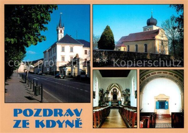 Kdyne Namesti s radnici Kirche