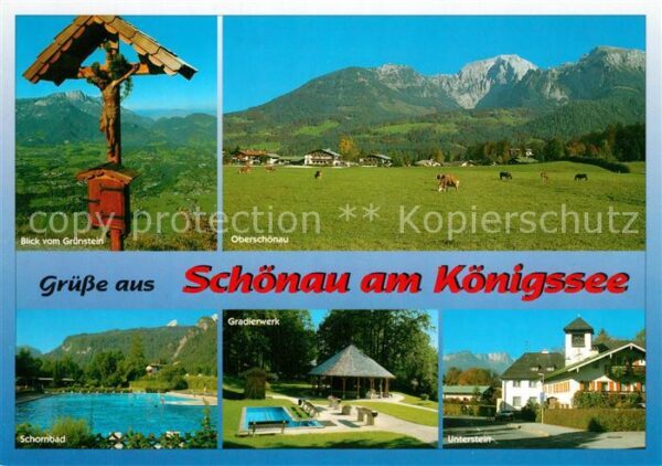 Schoenau Koenigssee Grünstein Kühe Unterstein Freibad Schor