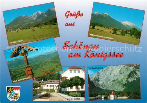 Schoenau Koenigssee Watzmann Hochkalter St. Bartholomä