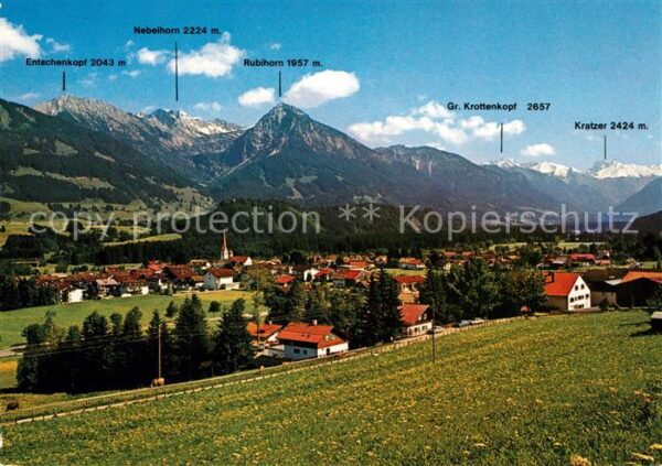 Fischen Allgaeu mit Nebelhorn Rubihorn Riffenkopf Krott