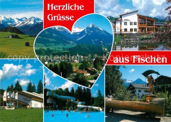 Fischen Allgaeu Freibad Fliegeraufnahme