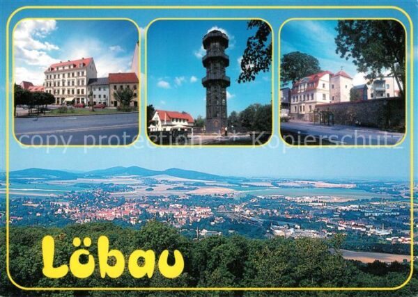 Loebau Sachsen Neumarkt Aussichtsturm auf dem Löbauer-