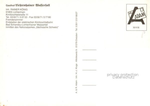 Lichtenhain Sebnitz Gasthof Lichtenhainer Wasserfall – Bild 2