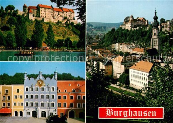 Burghausen Salzach Wöhrsee mit Burg Blick von Ach ehem. Re