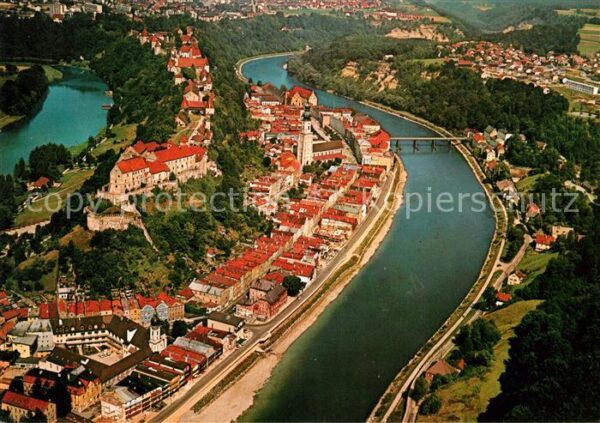 Burghausen Salzach Fliegeraufnahme Deutschlands längste Bu