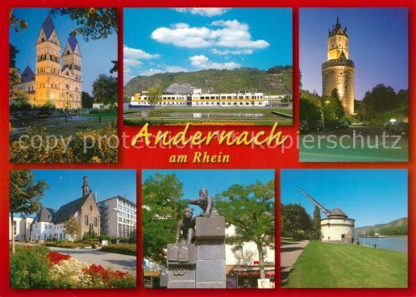 Andernach Rheinpartie Kirche Turm