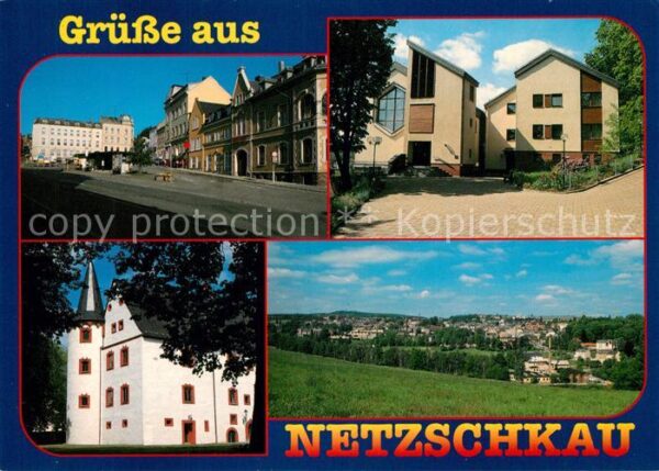 Netzschkau Marktplatz Schloß Lambzig