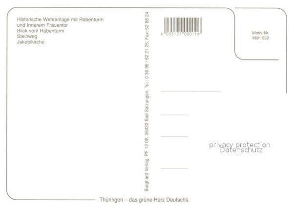 Muehlhausen Thueringen Wehranlage mit Rabenturm Frauentor Rabe – Bild 2