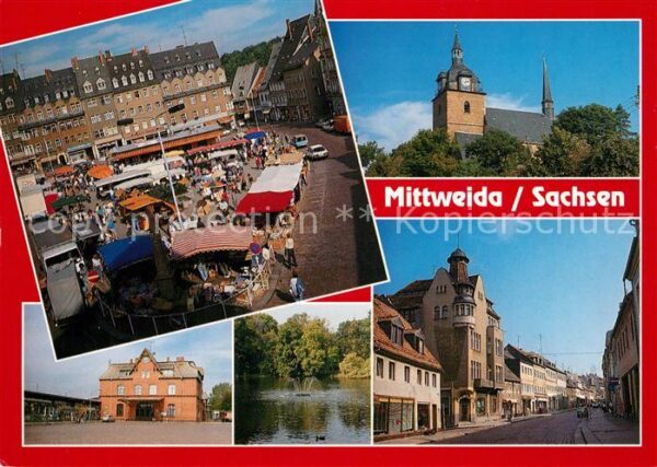 Mittweida Markttreiben Schwanenteich Rochlitzer-S