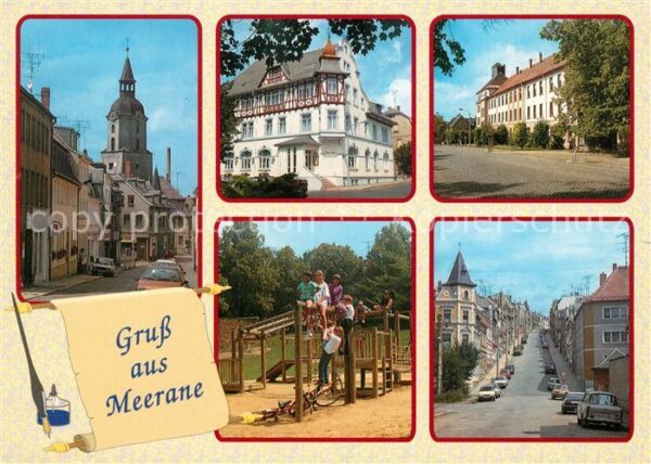 Meerane Lindenschule Parkhotel Spielplatz Steil