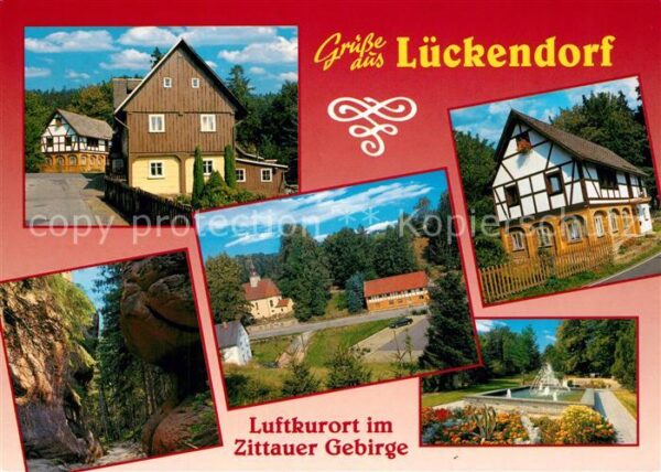 Lueckendorf Brunnen Fachwerk im Zittauer-Gebirge