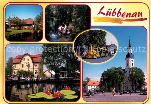 Luebbenau Spreewald Lehder Fließ Dammstrasse Fährhafen Kirc