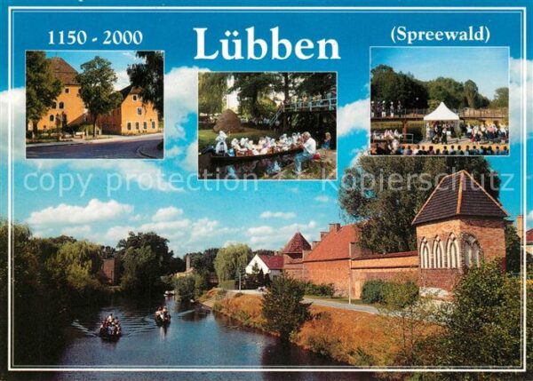 Luebben Spreewald Bootsfahrt Stadtmauer