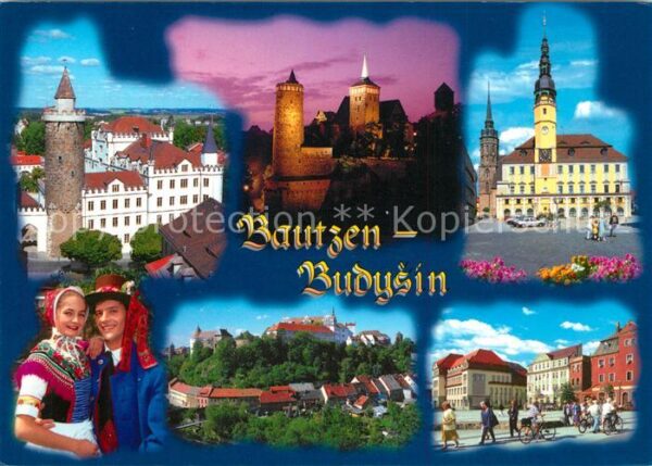 Bautzen Rathaus Turm Volkstracht Panorama
