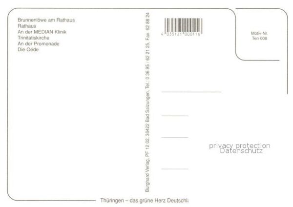 Bad Tennstedt Brunnenl?we Rathaus Median Klinik Trini – Bild 2