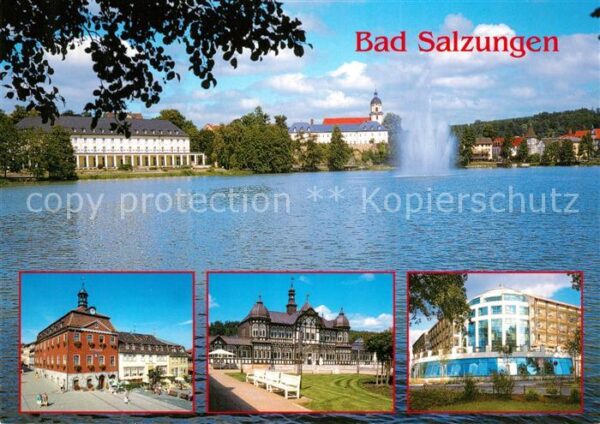 Bad Salzungen Burgsee Rathaus Gradierwerk Asklepos Pa