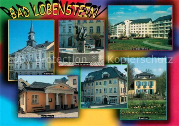 Bad Lobenstein Thueringen Rathaus Marktbrunnen Median Klinik Alte