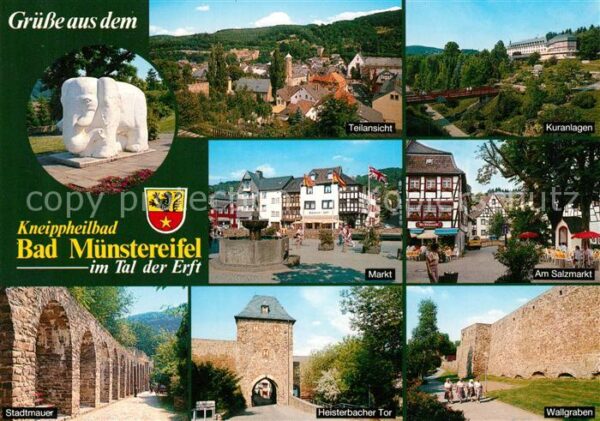 Bad Muenstereifel Kuranlagen Markt Salzmarkt Stadtmauer H