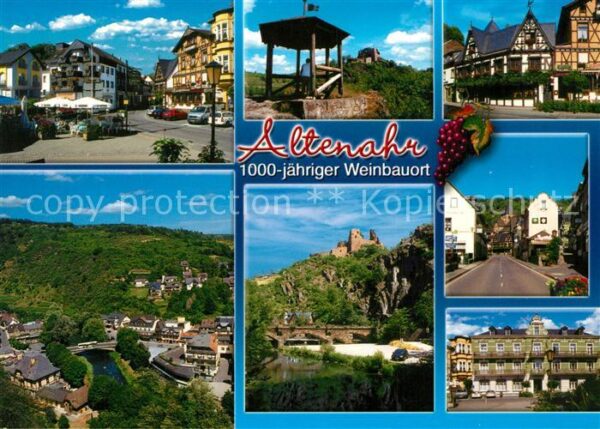 Altenahr Stadtansichten Markt Br?cke Panorama