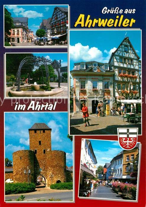 Ahrweiler Ahr Stadttor Brunnen Fachwerkhaus Markt
