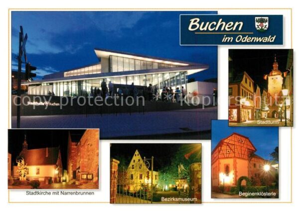 Buchen Baden Stadthalle Stadtturm Stadtkirche Narren