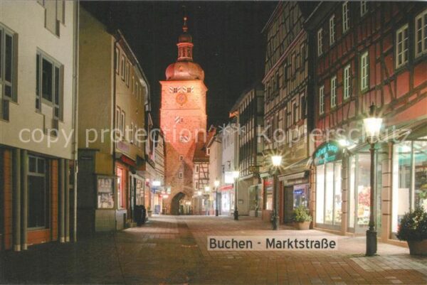 Buchen Baden Marktstra?e Abendstimmung Stadttor