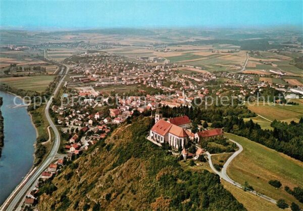 Bogen Niederbayern Fliegeraufnahme Bogenberg Donau