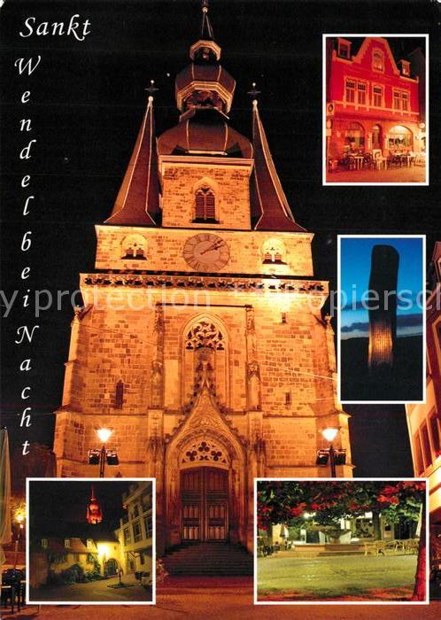 Wendel St Kirche Nachtaufnahme