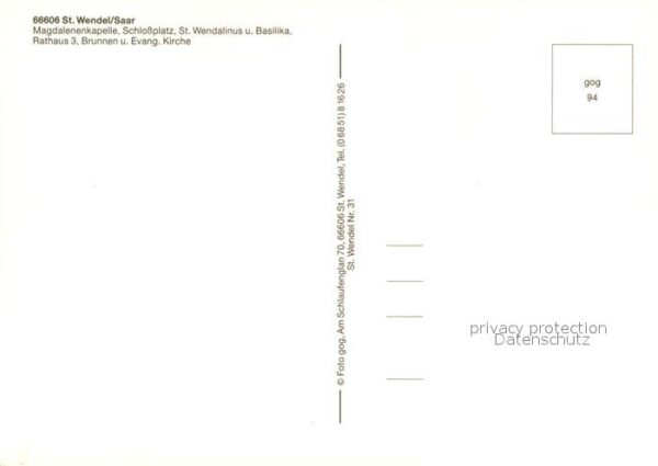 Wendel St Magdalenenkapelle Schlossplatz Sankt We – Bild 2