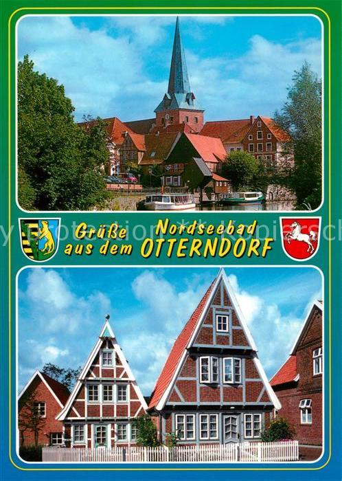 Otterndorf Niederelbe Kirche Hafen Fachwerkhäuser