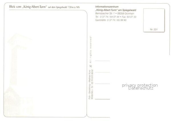 Schwarzwassertal Erzgebirge Blick vom König Albert Turm Spiegelwald – Bild 2