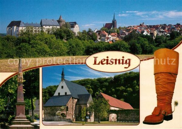 Leisnig Ortsansicht Burg Mildenstein Postdistan