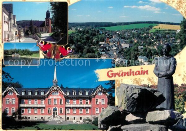 Gruenhain Erzgebirge Stadtkirche Mutter Kind Heim Badesee Mö