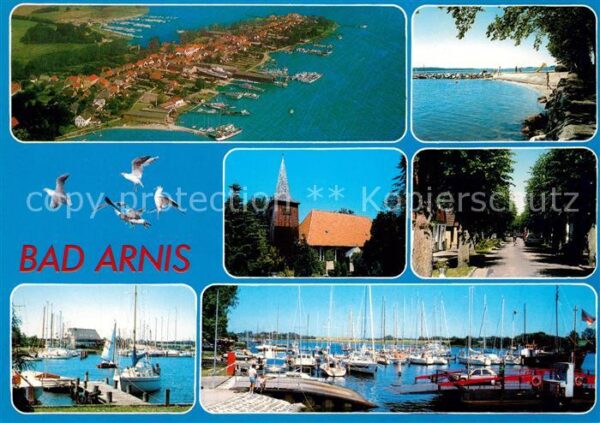 Bad Arnis Fliegeraufnahme Hafen Kirche