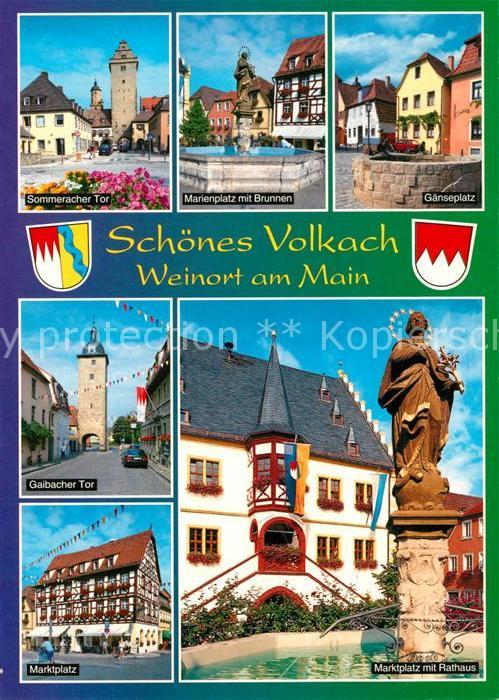 Volkach Sommeracher Tor Marienplatz Brunnen Gän