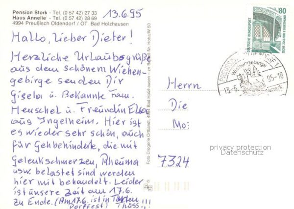 Bad Holzhausen Luebbecke Pension Stork Haus Annelie Hauptstraße – Bild 2