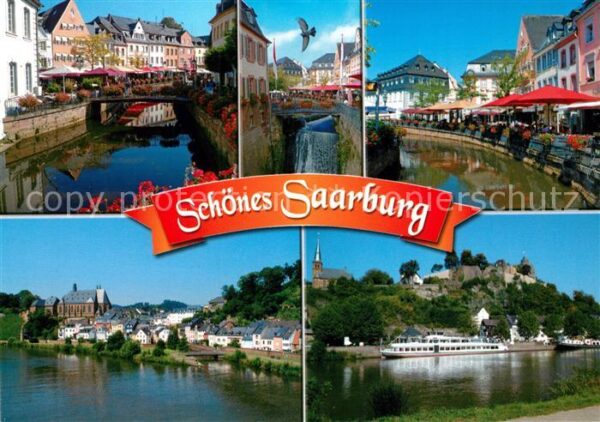 Saarburg Saar Stadtansichten Fährschiff Wasserfall