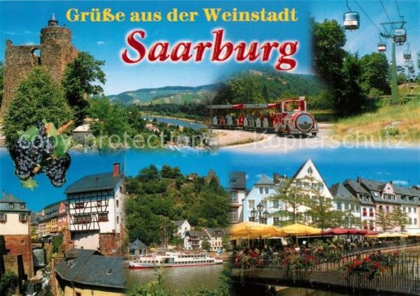 Saarburg Saar Stadtansichten Touristeneisenbahn Burgr