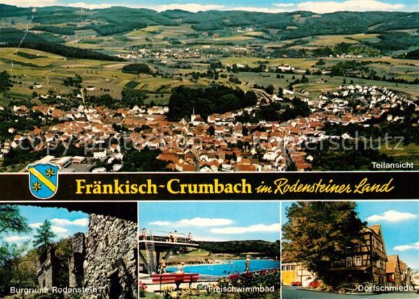Fraenkisch-Crumbach Burgruine Rodenstein Freischwimmbad Dor