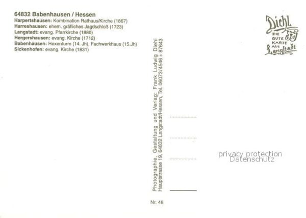 Babenhausen Hessen Harpertshausen Rathaus Kirchen Jagdschl – Bild 2