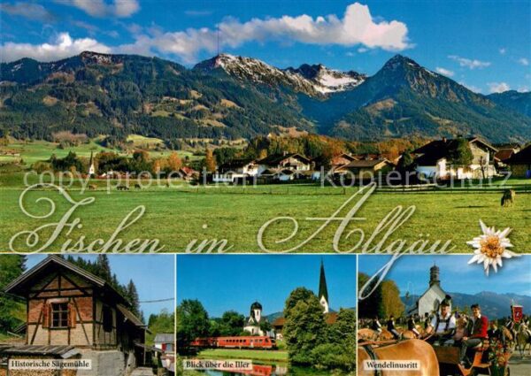 Fischen Allgaeu Panorama Sägemühle Iller Wendelinausrit