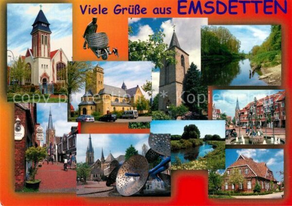 Emsdetten Kirche Schloss Stadtansichten